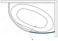 Aessel  Шторка на ванну Aessel Фристайл (R) – фотография-2